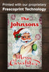 Personalized Vintage Christmas Sign - Santa Family Name Holiday Decoration
