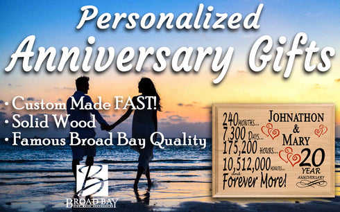 20 Year Anniversary Gift Personalized 20th Wedding Anniversary Present