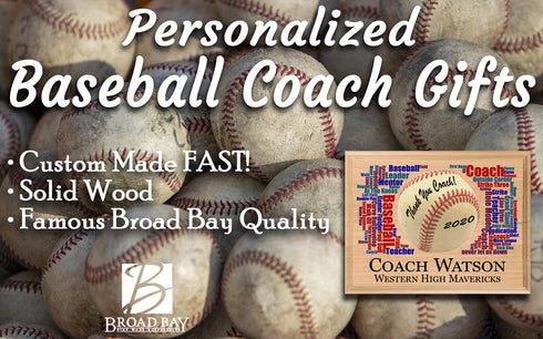 Great Baseball Coach Gift Plaque Personalized Team Appreciation Gift