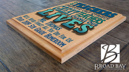 Teacher Gift Plaque Custom and Personalized