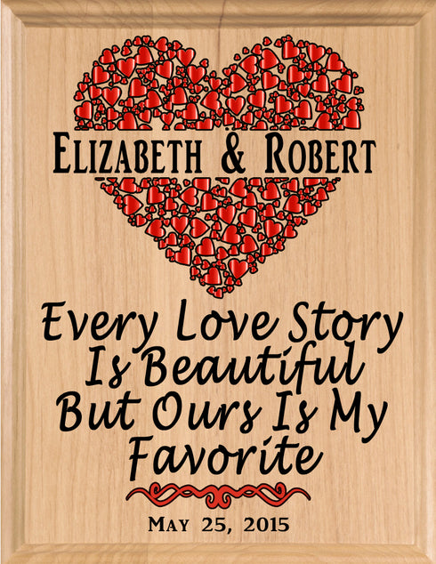 Personalized Wedding Gift or Anniversary Gift Sign - Every Love Story is Beautiful