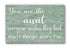Aunt Sign - You Are The Aunt Everyone Wishes They Had - Personalized with Nieces & Nephews Names